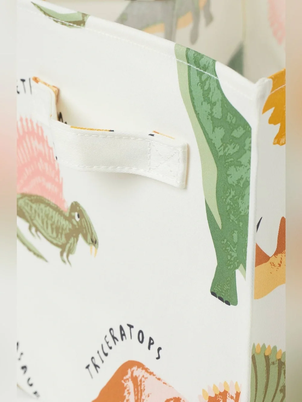 H&M Home | White/Dinosaurs Print Storage Basket Set